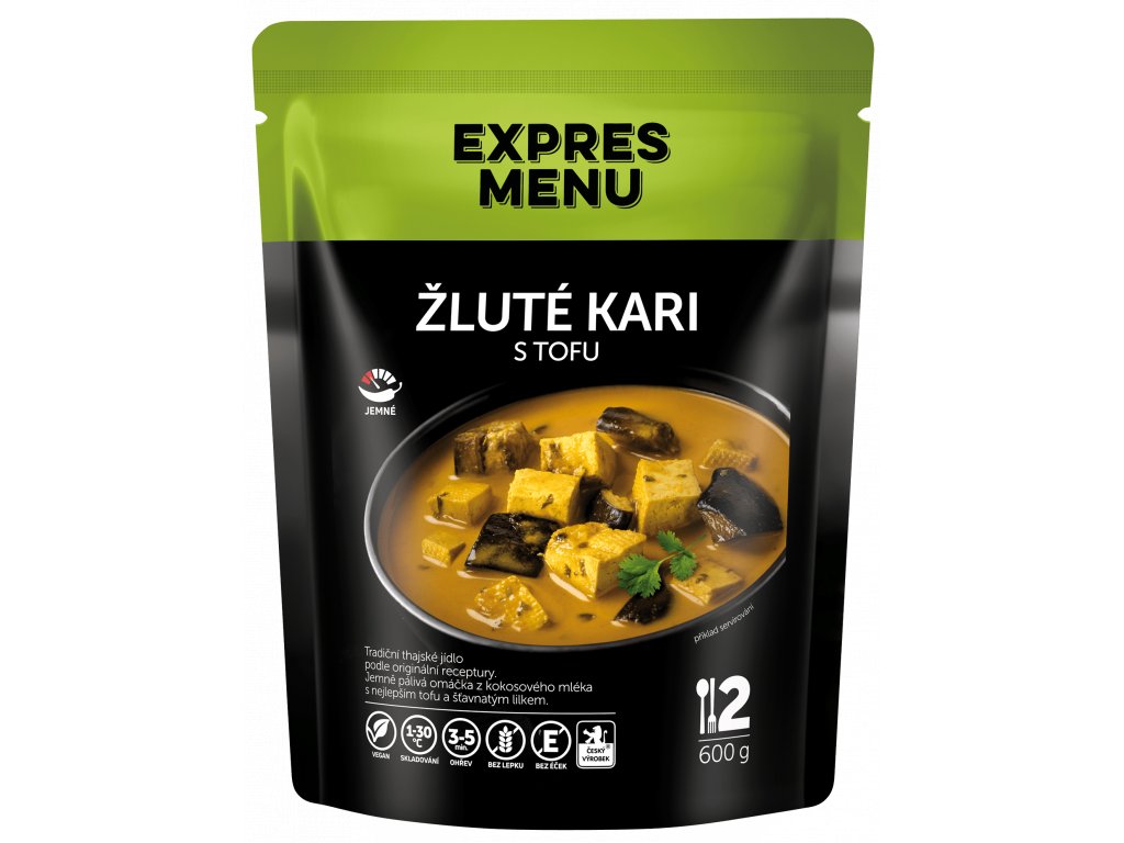 Žluté kari s tofu